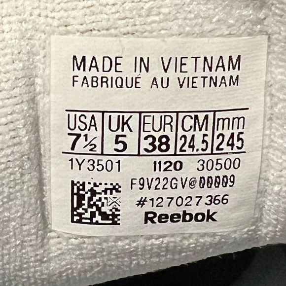 Womens REEBOK Princess White Classic Low Top Shoes / Size 7.5 - Picture 8 of 9